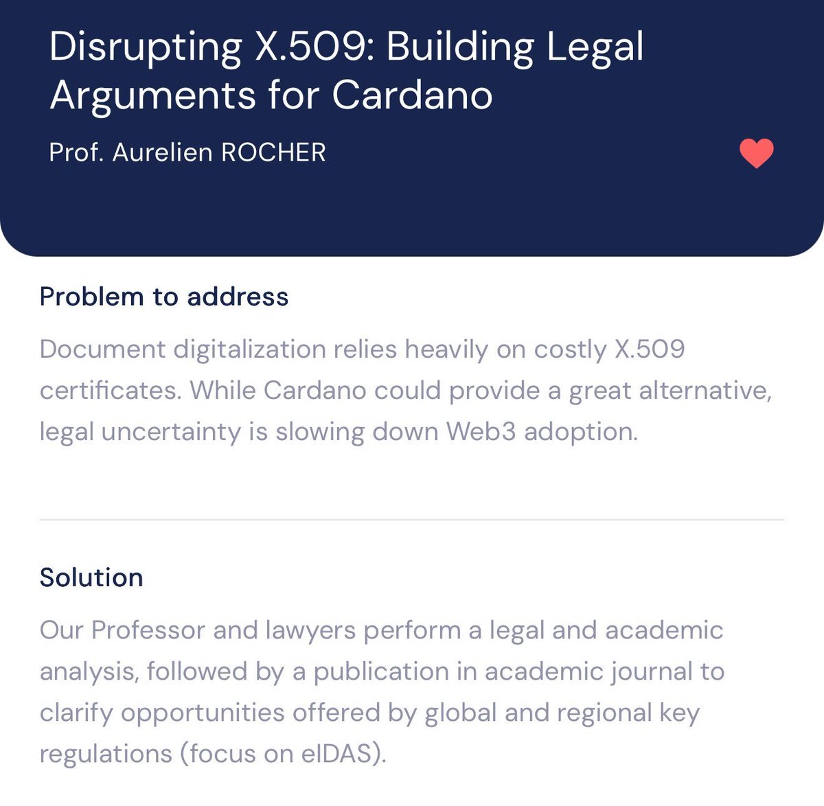 Padierfind's tweet image. I have no stake in this but wanted to highlight this proposal. It&apos;s more on the legal side rather than technical but it&apos;s an interesting idea. 

Using the Blockchain as a Certificate Authority for X.509 could be a pretty killer feature. And it&apos;s definitely very unique in the…