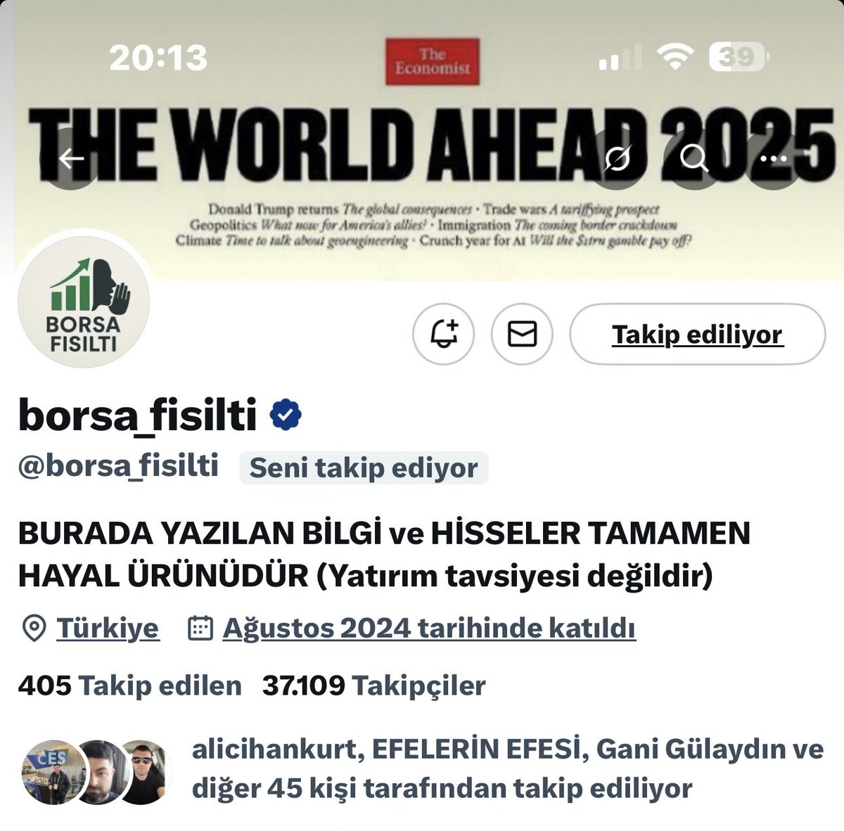 Kardeşimizi takip ederseniz belki sizin de kulağınıza bir şeyler fısıldar.  <a href="/borsa_fisilti/">borsa_fisilti</a>