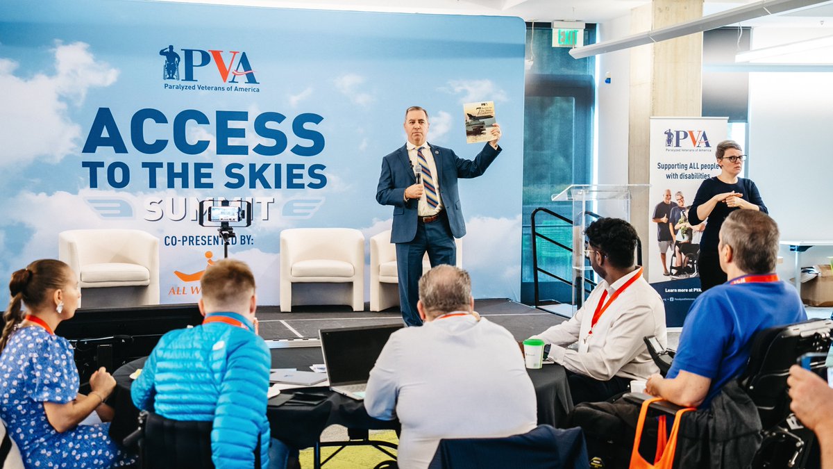 PVA1946's tweet image. Our 2025 #AccessToTheSkies Summit brought advocates, airlines, and policymakers together @Microsoft to advance #Accessible #AirTravel ✈️

From DC updates to advice from airlines, PVA is #PushingAccessForward for #Veterans and all travelers!

Learn More: pva.org/research-resou….