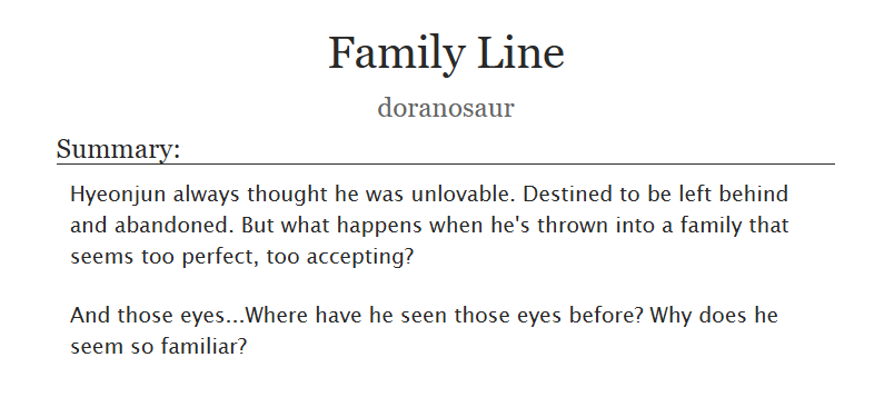 doranosaur's tweet photo. ── .✦ Family Line
⟢ married #mapoduo + dogk kids
⟢ Chapters 1-3 out ; Not completed
⟢ Found Family AU
⟢ Hurt/Comfort
⟢ https://t.co/9hRf5axBzV https://t.co/9wNuHAntRy