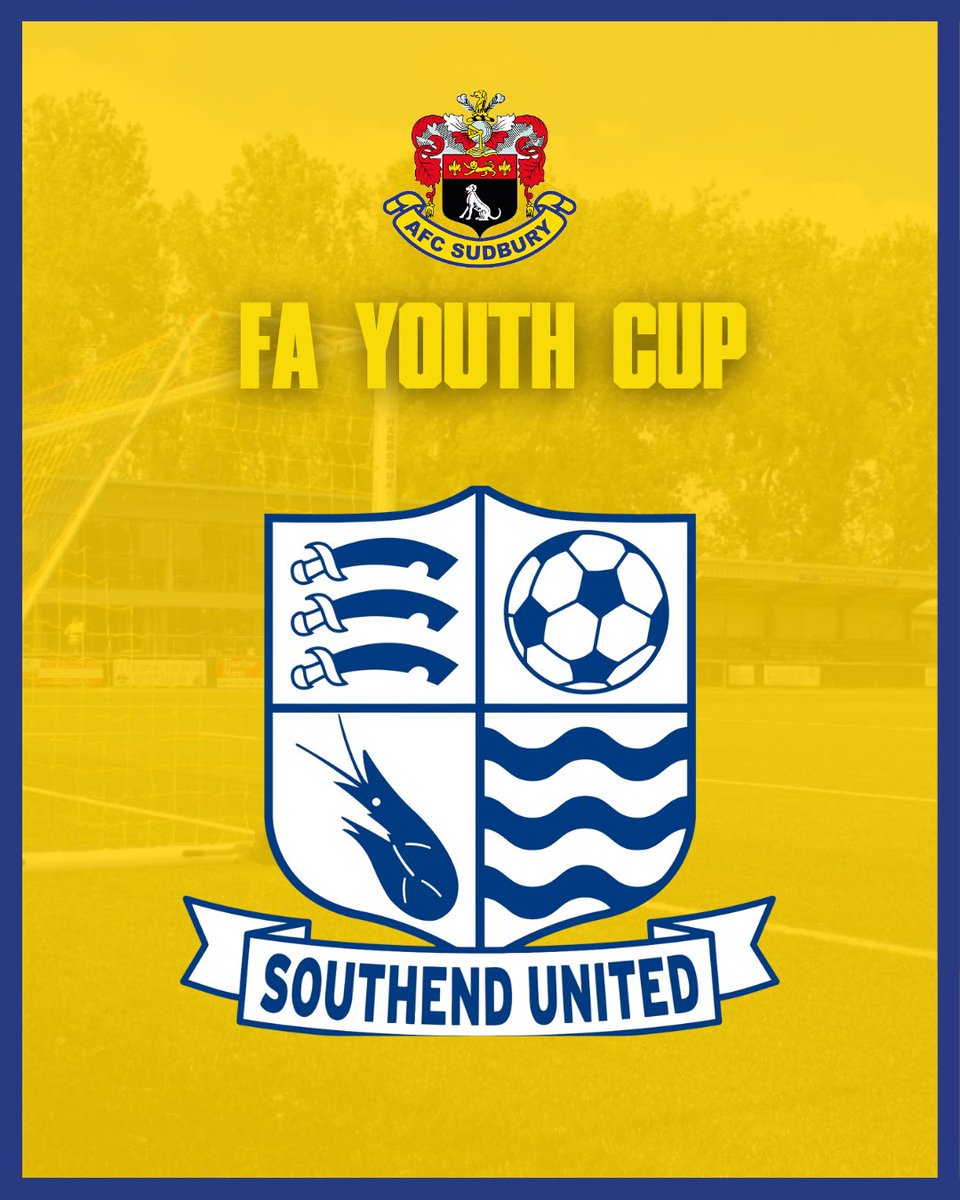 FAYC DRAW | 

Our academy boys have been drawn to Southend United at home in the 3rd Qualifying Round of the FA Youth Cup! 

#afcsudburyacademy