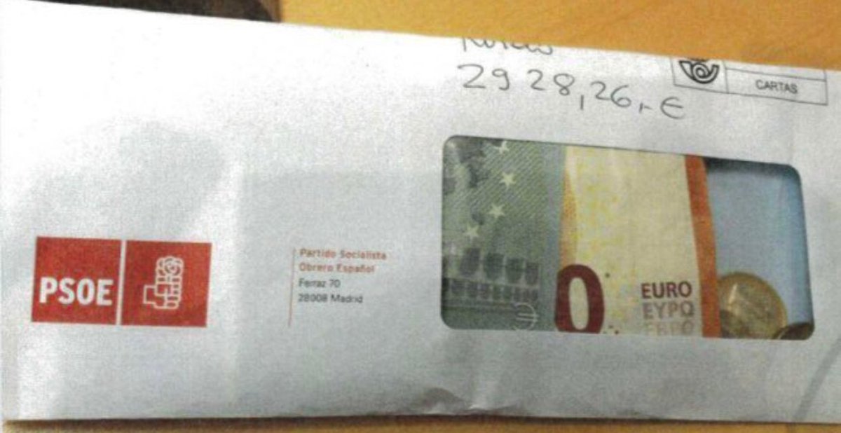 albertolahoz's tweet photo. Joder la generosidad de la PSOE dando la paga a sus dirigentes para gastarselo en putas #psoeorganizacioncriminal #PSObrEs https://t.co/9kjcBE1vvz