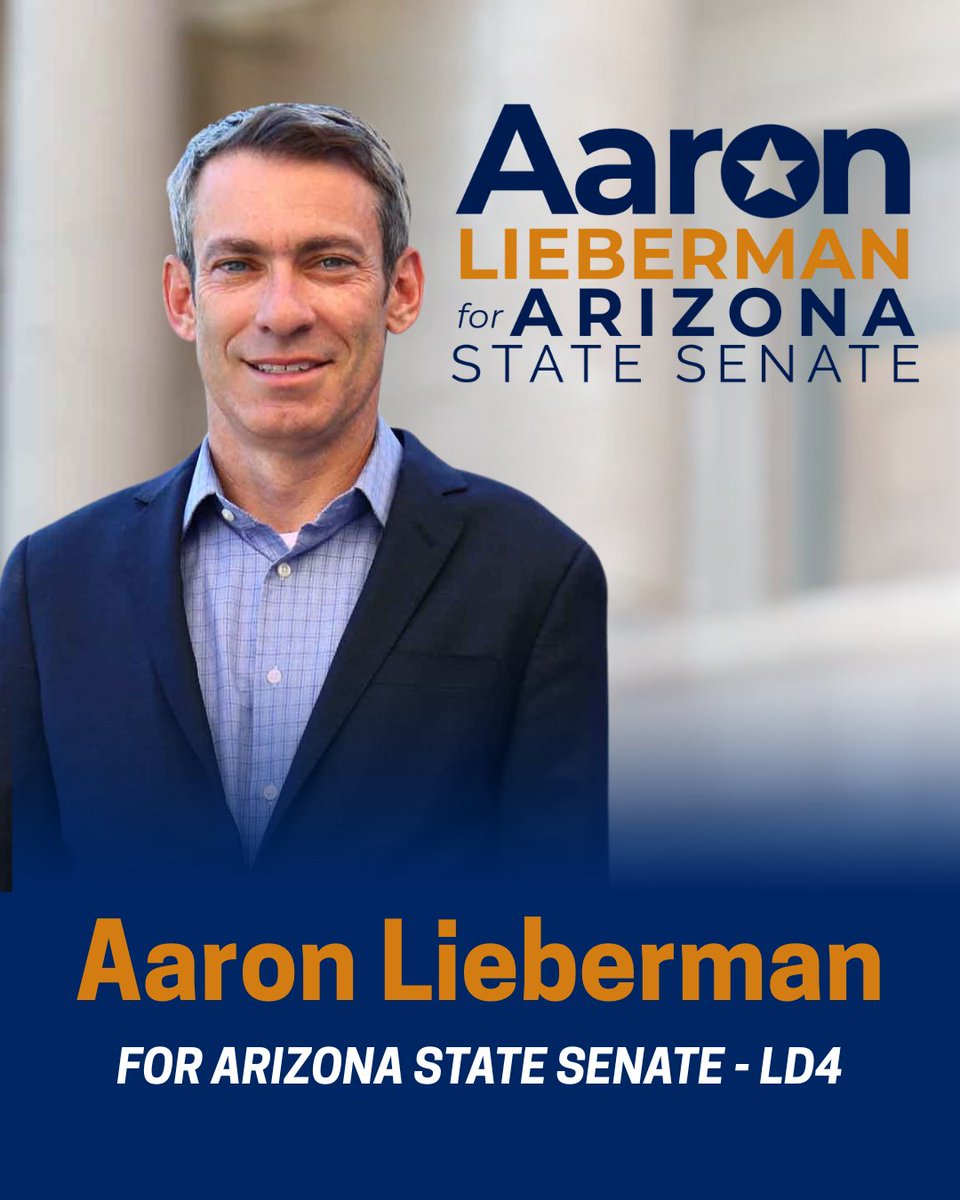 aaron4arizona's tweet photo. I’m proud to announce my run for the Arizona State Senate in LD4.

As a former legislator, I’ve delivered for families and schools. As an entrepreneur, I’ve created thousands of good jobs. Now I’m ready to bring that same leadership to the Senate. https://t.co/joKiMBr8s7 https://t.co/X9024POfWN