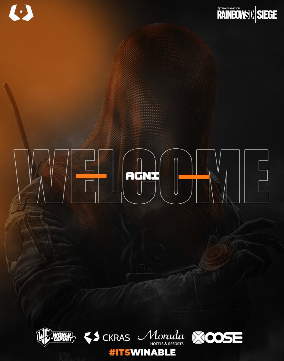 🚨ANNOUNCEMENT🚨

We're thrilled to welcome a new face to our #RainbowSix Team!

<a href="/AgniFPS/">Agni</a> joins the team as our Fragger and Entry.

Welcome to the squad, we are thrilled to have you on board and we cannot wait to see you tear it up with us!

#ItsWinable