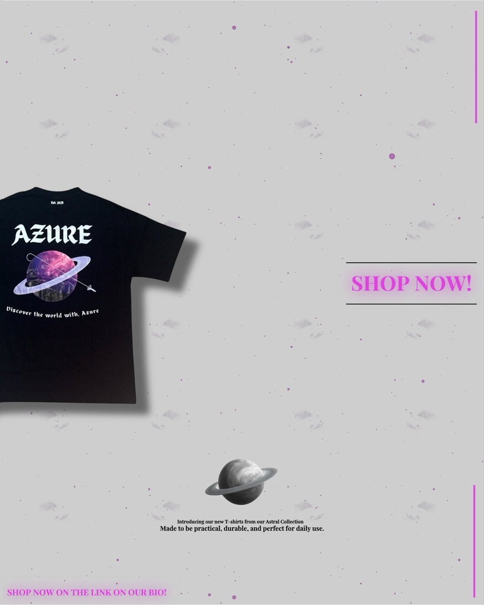 azure_clothing's tweet photo. Azure Astral Collection 🟣🪐

Out now on online store. Link in bio!

We also recommend for all customers to go a size up from original size for the best fit. 

#azure #azureclothing #brand #streetwear https://t.co/rW9x6i8Nh5