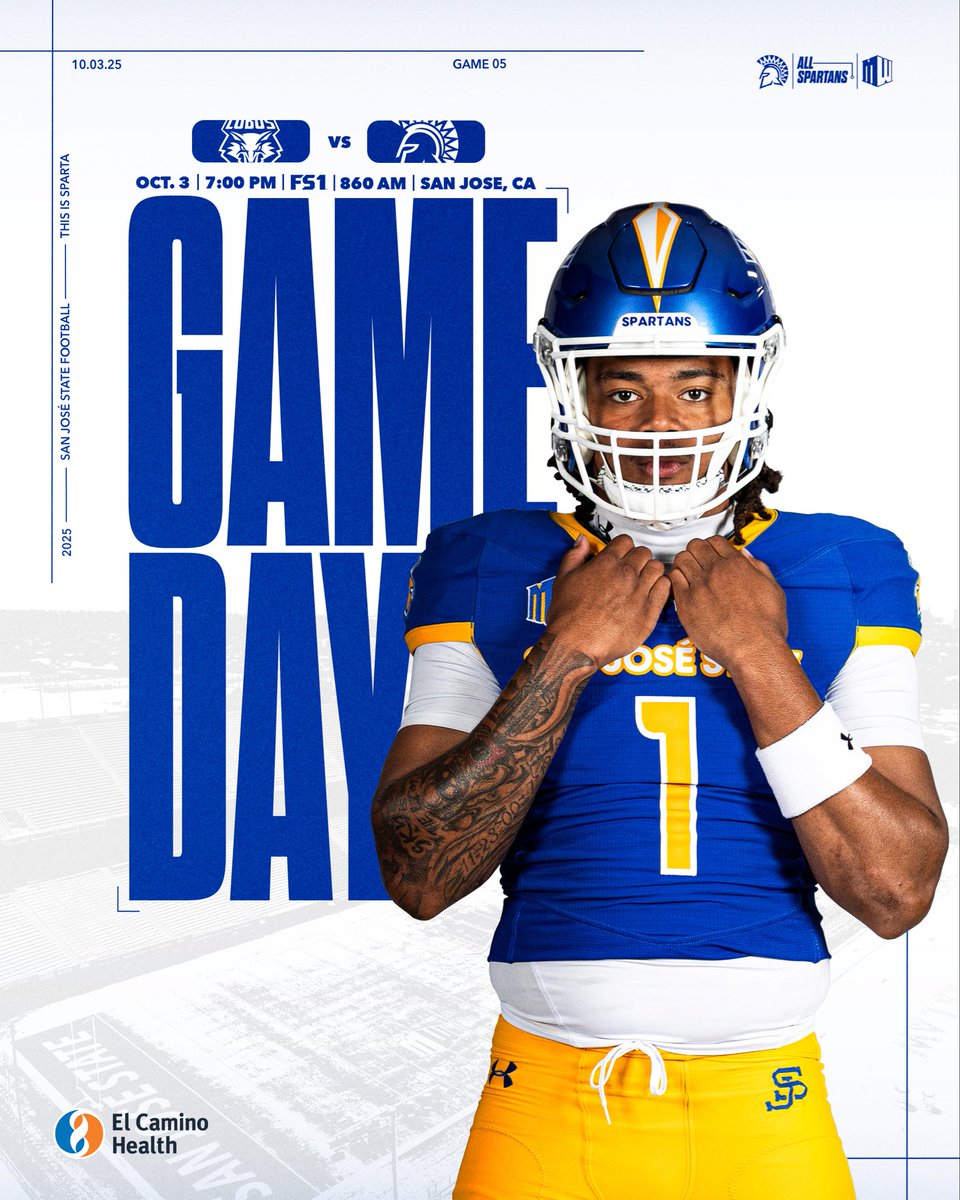 wake up, it's GAMEDAY

🆚 New Mexico
🏟️ CEFCU Stadium
⏰ 7:00 PM
📺 FS1
📻 860 AM

#ThisIsSparta | #AllSpartans | <a href="/elcaminohealth/">El Camino Health</a>