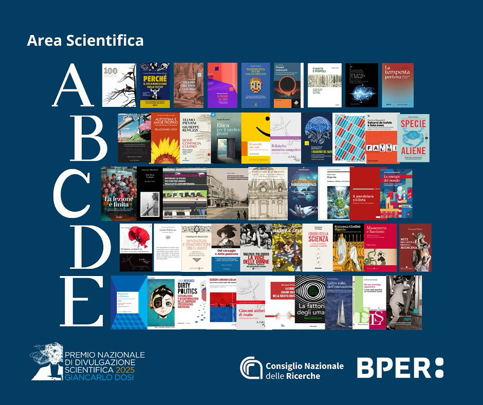 📚 Selezionate dalla giuria nazionale le 50 opere che passano al giudizio del Comitato Scientifico! Erano 297 le candidate, 361 autori, 57 libri per ragazzi. 📅 Finalissima: 10 dicembre 2025, CNR Roma. Qui la selezione premiodivulgazionescientifica.it/le-50-migliori… Main Partner <a href="/CNRsocial_/">CNR Consiglio Nazionale delle Ricerche</a> <a href="/BPER_Banca/">BPER Banca</a>