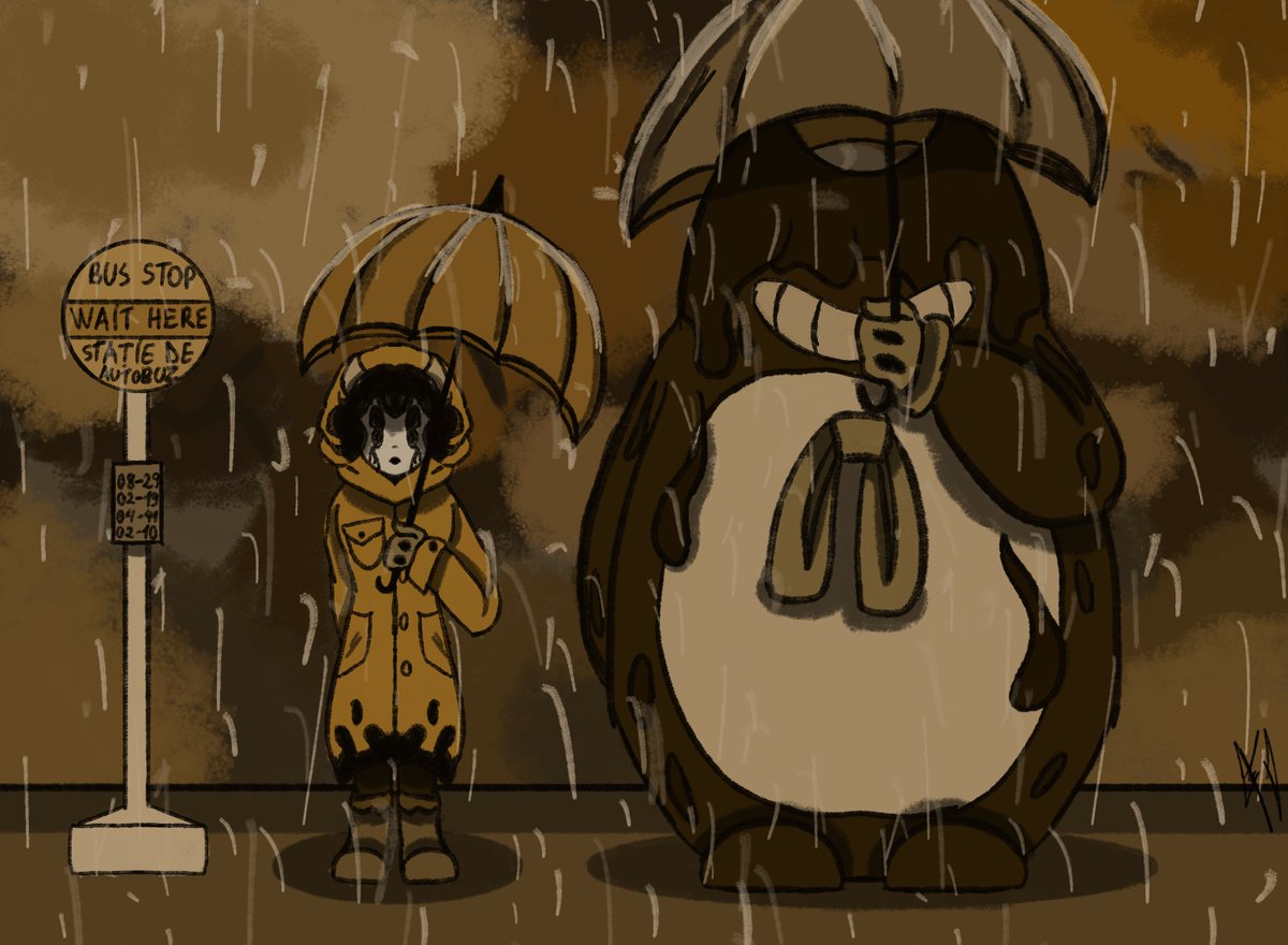 Today is raining so "My Neighbor Totoro" × "Bendy"
#BENDY #BATIM #BATDR #AliceAngel