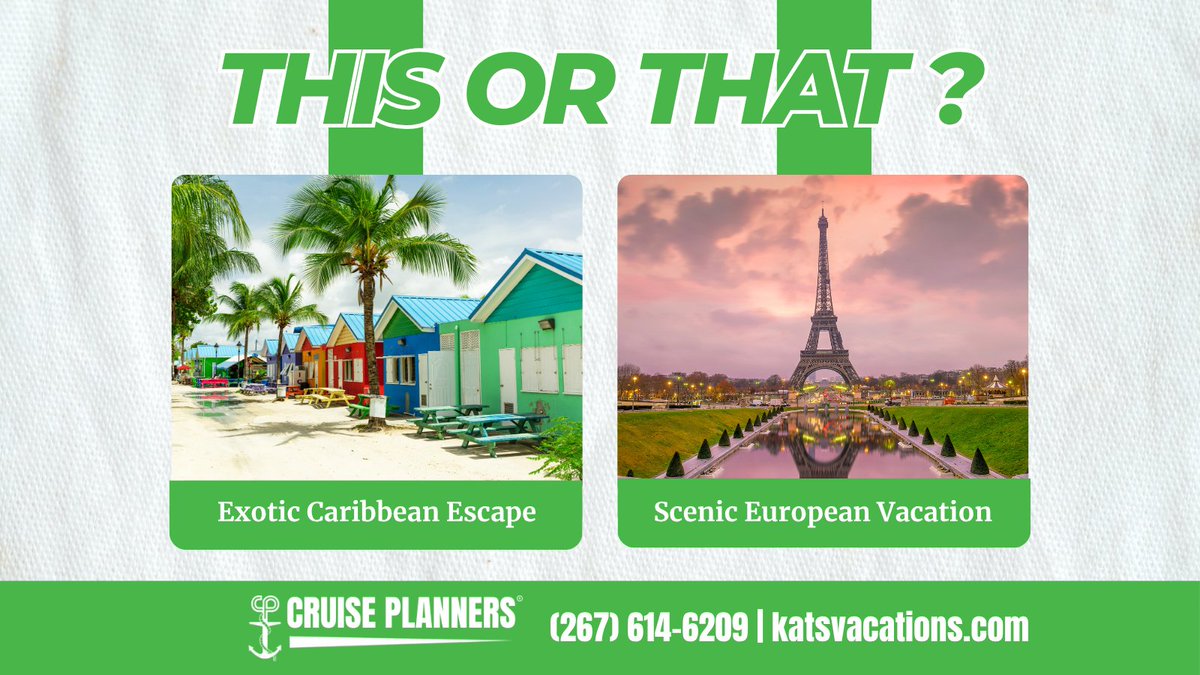 _CruisePlan's tweet photo. Do you dream of Caribbean sunshine 🌴 or exploring Europe’s beauty ⛴️? Cruise Planners can take you anywhere your heart desires. Which journey calls to you?

#ConciergeTravel #VacationPlanner #LuxuryCruises https://t.co/EaI10N0br3