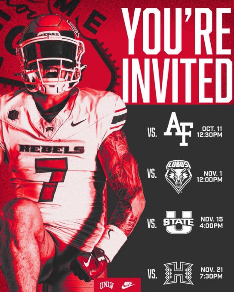 Thank you <a href="/unlvfootball/">UNLV Football</a> for the game day invite

<a href="/CoachHaack09/">Brooks Haack</a> <a href="/SaulsCoach/">coach.sauls</a> <a href="/chrisroberson44/">Chris Roberson</a> <a href="/CoachScheier/">Adam Scheier</a> <a href="/CoachSingler/">Mitch Singler</a> <a href="/NickGatto/">Nick Gatto</a>