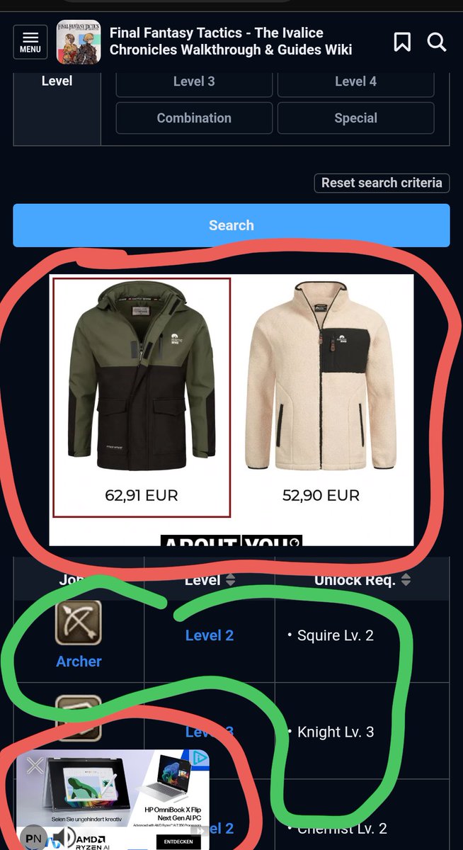 Hab ja nichts gegen Werbung, aber so? 

Grün: Lesebereich
Rot: Werbung