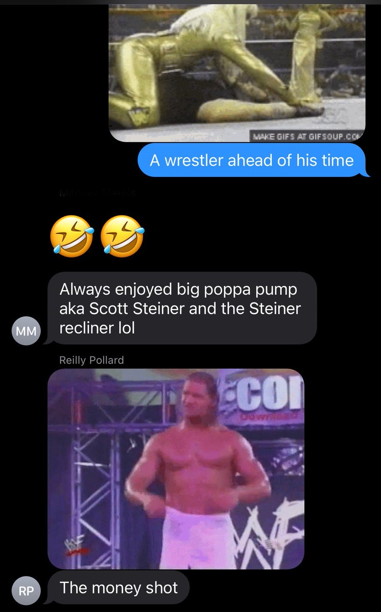 When you and your boys are reminiscing about old school wrestlers on a Friday.