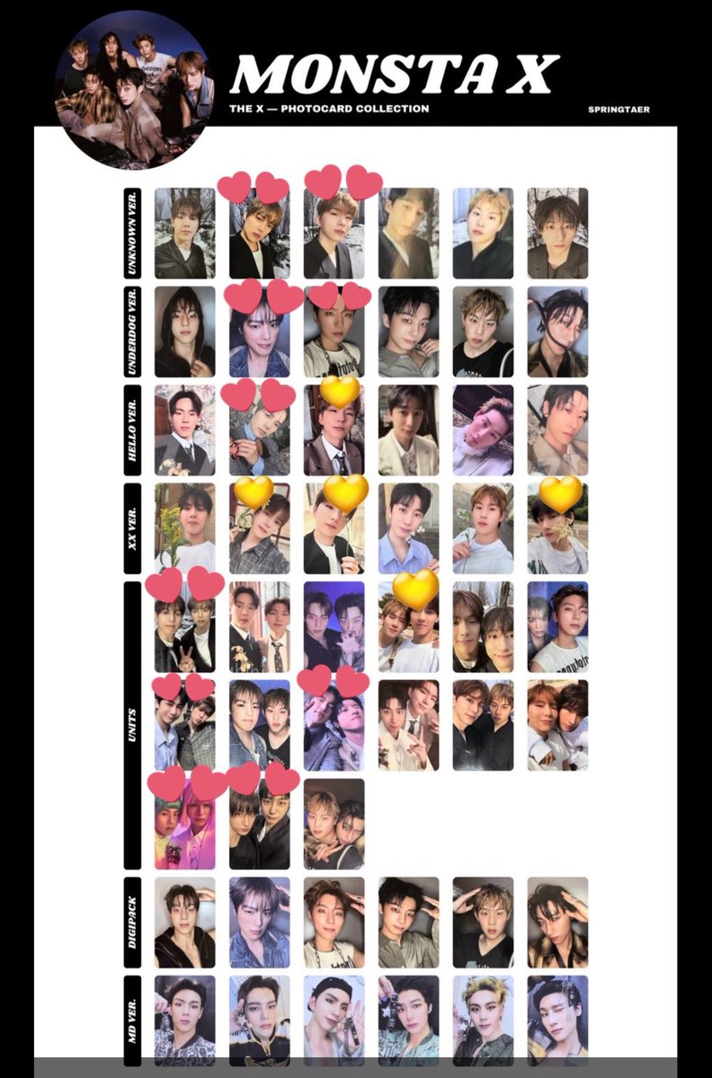 MONSTA X 人気歌謡 インガ サノク ポストカード ミニョク セット