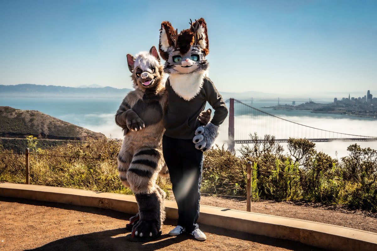 Waiting for the fog to clear with <a href="/CatputerScience/">shanks aka OG yt boi</a> this #fursuitfriday