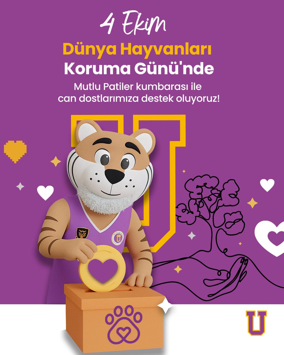 UgurOkullari's tweet photo. Bugün minik dostlarımızın yüzü gülsün, harika bir gün! 🐯
4 Ekim Dünya Hayvanları Koruma Günü'nde, Mutlu Patiler kumbaramızla kalbimizdeki sevgiyi mamaya, ilaca dönüştürüyoruz.
Can dostlarımızın yanında olalım, çünkü sevgiyi korumak ve büyütmek bizim elimizde!💛
#MutluPatiler https://t.co/gcBnQBmmFJ