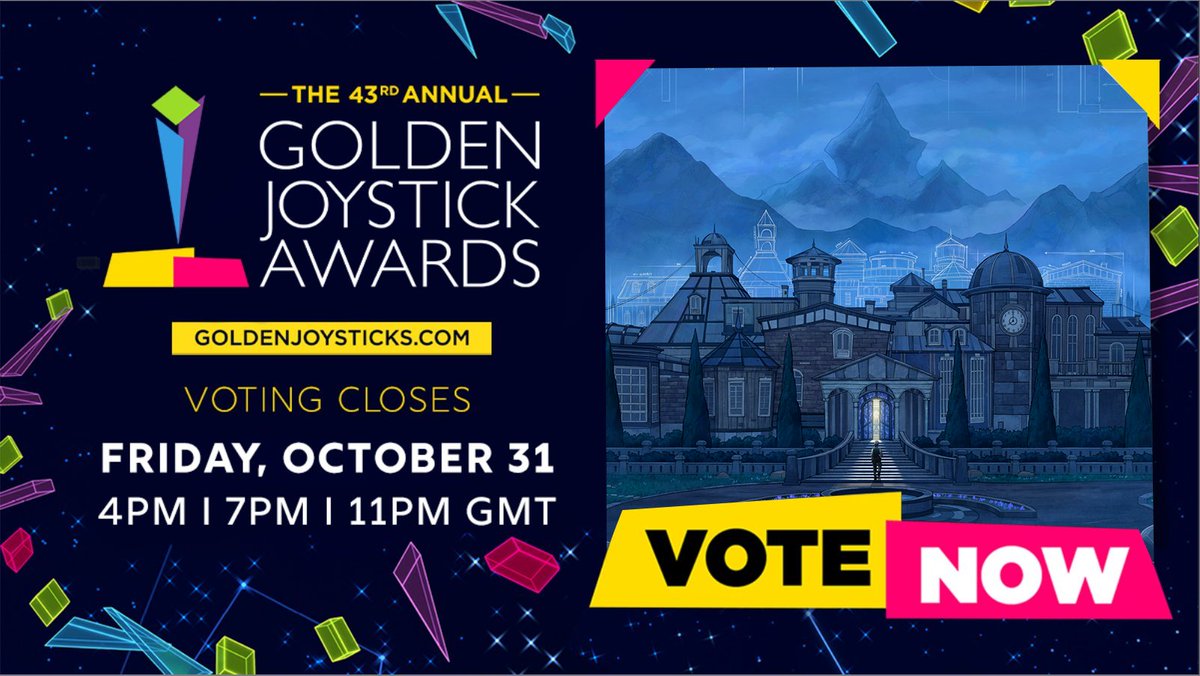 Blue Prince has been nominated for "Best Storytelling" and  "Best Indie Game"  for the 43rd <a href="/GoldenJoysticks/">Golden Joysticks</a>  Awards!!! 💙💙💙Feeling honored to be among this year's great games.  2025 is crazy good.

You can vote and check out the noms here: goldenjoysticks.com