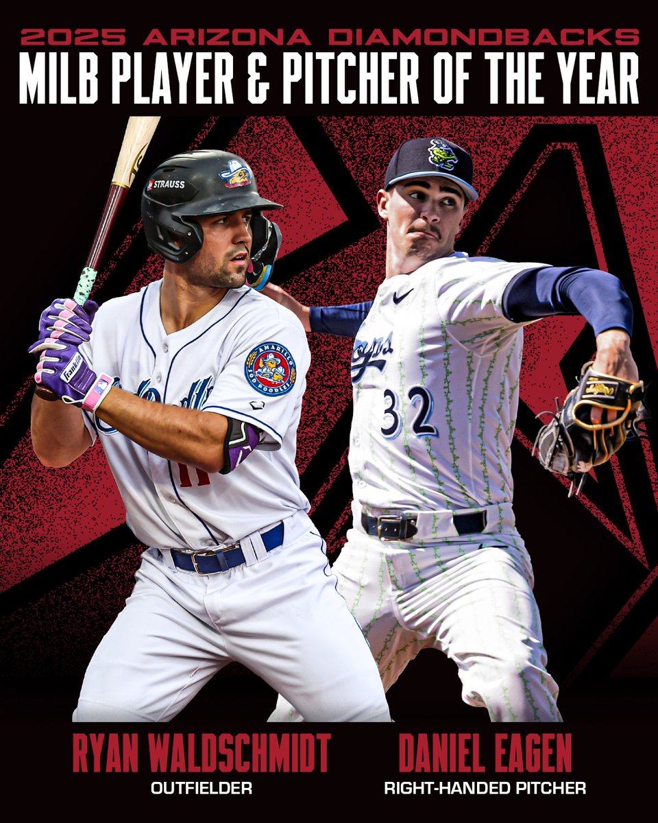 Congrats to our Minor League Player and Pitcher of the Year, Ryan Waldschmidt and Daniel Eagen!