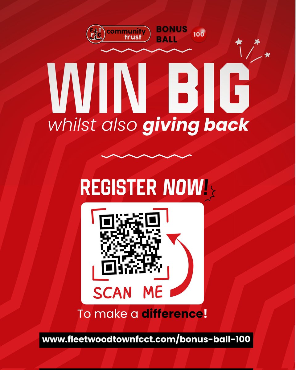 𝗧𝗿𝘂𝘀𝘁 𝗹𝗮𝘂𝗻𝗰𝗵𝗲𝘀 𝗻𝗲𝘄 𝗕𝗼𝗻𝘂𝘀 𝗕𝗮𝗹𝗹 100 𝗶𝗻𝗶𝘁𝗶𝗮𝘁𝗶𝘃𝗲! 🔴✨

Read More ➡️ fleetwoodtownfcct.com/trust-launches…

#OnwardTogether #BonusBall