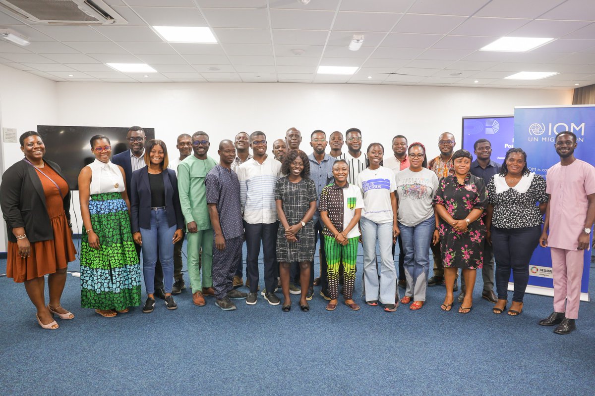 IOMGhana's tweet image. IOM Ghana &amp;amp; @AccraMetropolis held a media briefing as a follow-up from #ACS2.
The event funded by @IOMDevFund shared research findings from 🇬🇭, 🇪🇹 &amp;amp; 🇧🇮 on climate change &amp;amp; human mobility, highlighting recommendations on data, gender, and policy integration from the study.