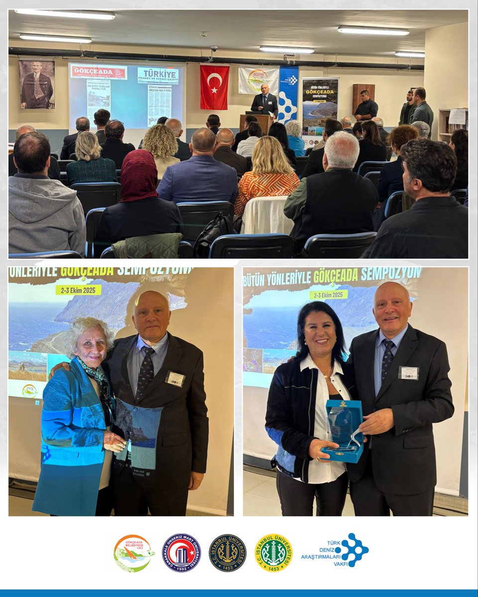 TudavTudav's tweet image. ‘Bütün Yönleriyle Gökçeada Sempozyumu’nu tamamladık. TÜDAV, Gökçeada Belediyesi, Çanakkale Onsekiz Mart Üniversitesi, İstanbul Üniversitesi-Cerrahpaşa ve İstanbul Üniversitesi' nin iş birliği ile  düzenlenen sempozyumda; Gökçeada’nın doğal, kültürel ve ekolojik değerleri güncel…