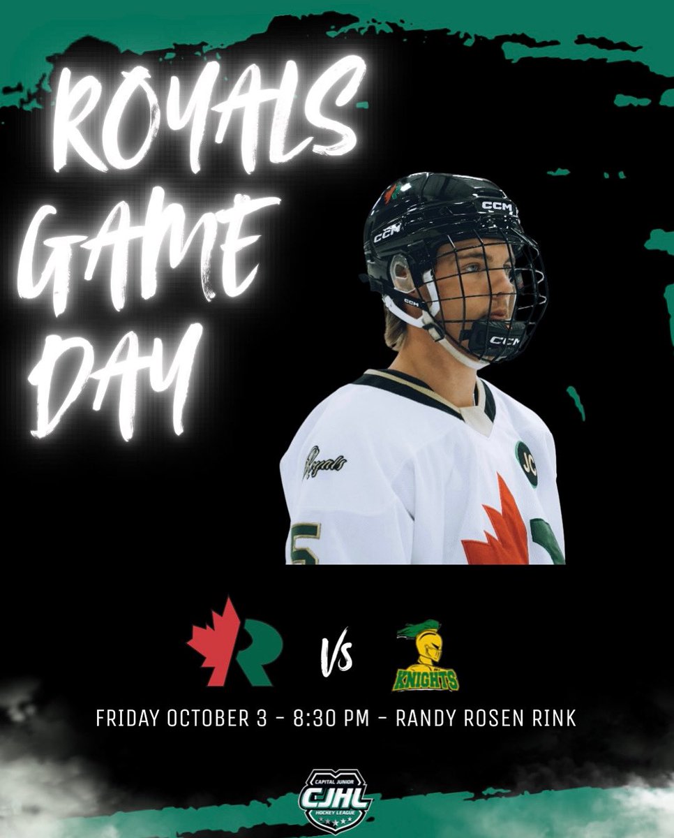 It’s GAME DAY! After a week off, the Royals are on the road in Sherwood Park to take on the Knights in an east division matchup! Puck drop from Randy Rosen Rink goes at 8:30 PM #Royalmaniacs #yeg #juniorb #hockey