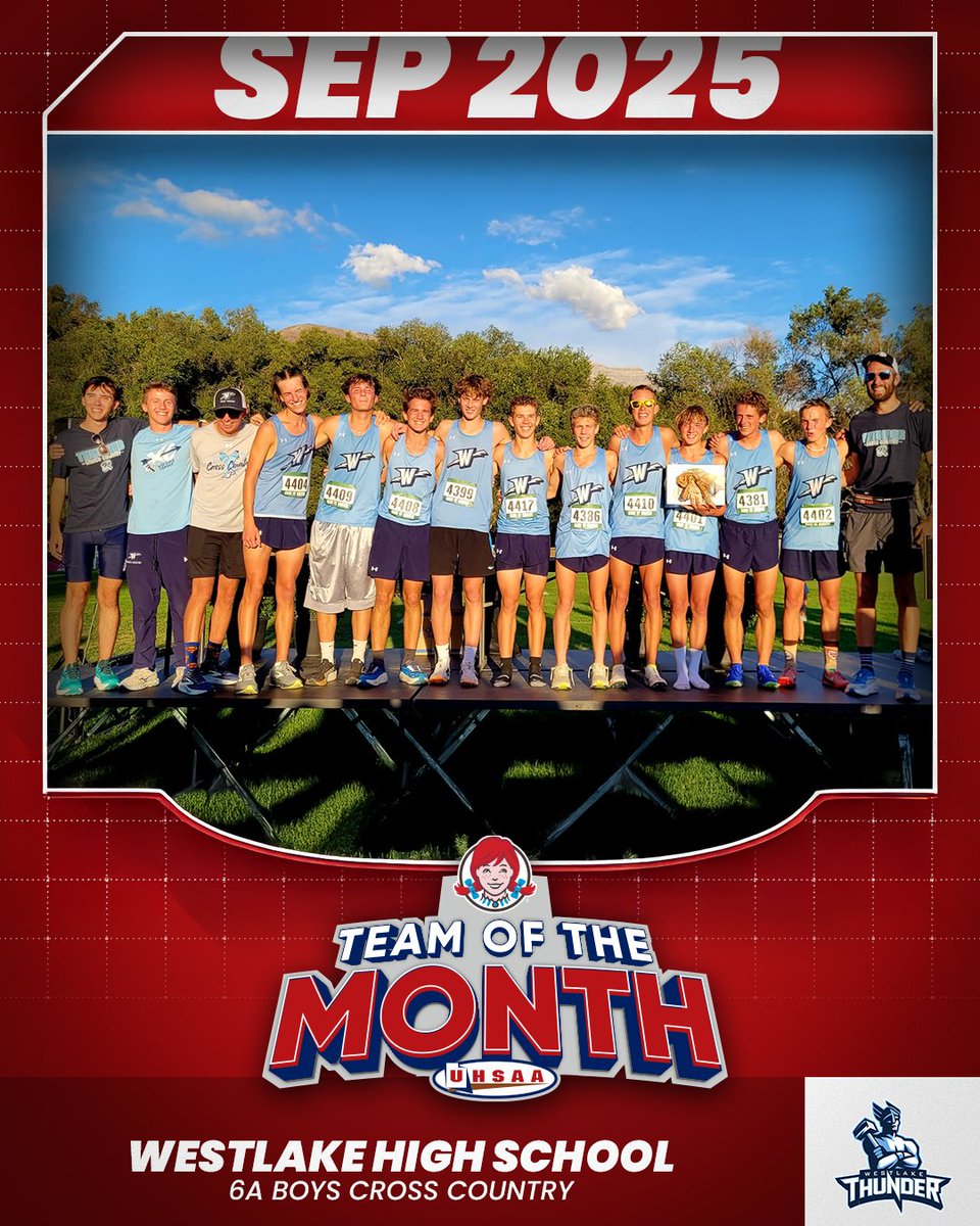 UHSAAinfo's tweet photo. 🎉Congratulations to the September 2025 winners of the Wendy's Team of the Month award!  

Congratulations to each and every one of you! 🏆 https://t.co/ECf4cauGm5