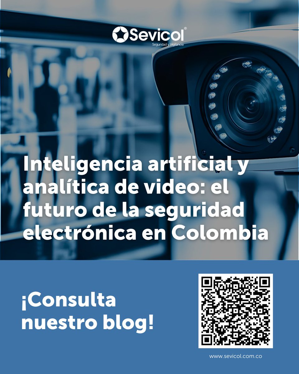 🚀 La seguridad electrónica en Colombia ya no es solo reacción: hoy la Inteligencia Artificial y la analítica de video permiten anticipar riesgos, disuadir amenazas y optimizar operaciones. 🔒🤖

📲 Escanea el QR y conoce cómo la tecnología está transformando la seguridad.