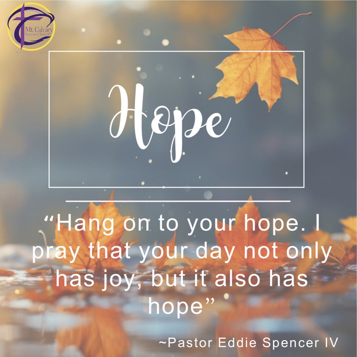 Hang on to HOPE! Join us daily at 7:25am in prayer for the next 25 days 

#morningprayer #25daysofprayer #praywithus #discoveryourself #mcbc #themount #pastoresiv #esivministries