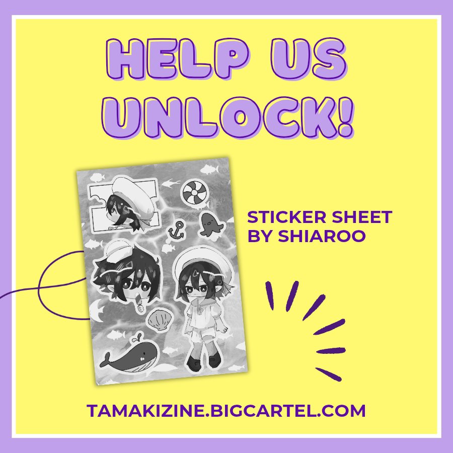 🦋 SG UPDATE! 🦋

We are now only 5 physical orders away from unlocking this sticker sheet by <a href="/Shiaroo_/">shia</a>! Can we make it happen, Tamaki Nation? 👀🌟
Tamakizine.bigcartel.com