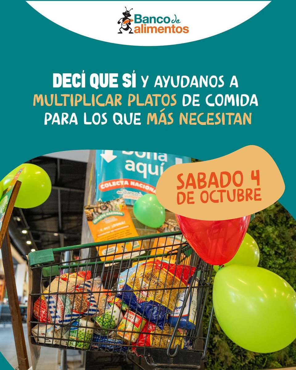 Mañana se desarrollará la "Colecta Nacional de Alimentos" de la Fundación Banco de Alimentos!!!