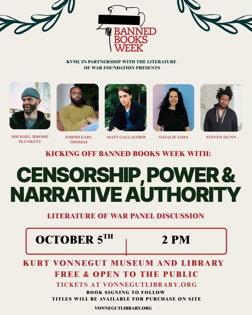 MattGallagher0's tweet image. This Sunday afternoon in Indianapolis at the @VonnegutLibrary ... come on out if you&apos;re in the area
