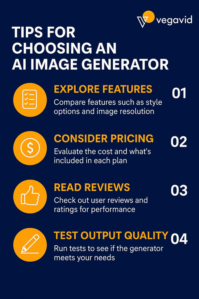 VegavidOfficial's tweet image. Choosing an AI Image Generator?
Here’s what to check:
✅ Features (styles, resolution)
✅ Pricing & plans
✅ Reviews & ratings
✅ Output quality
🚀 Build smarter with Vegavid’s Generative AI solutions:
👉 vegavid.com/generative-ai-… #GenerativeAI #AIImageGenerator #AIArt #AIContent