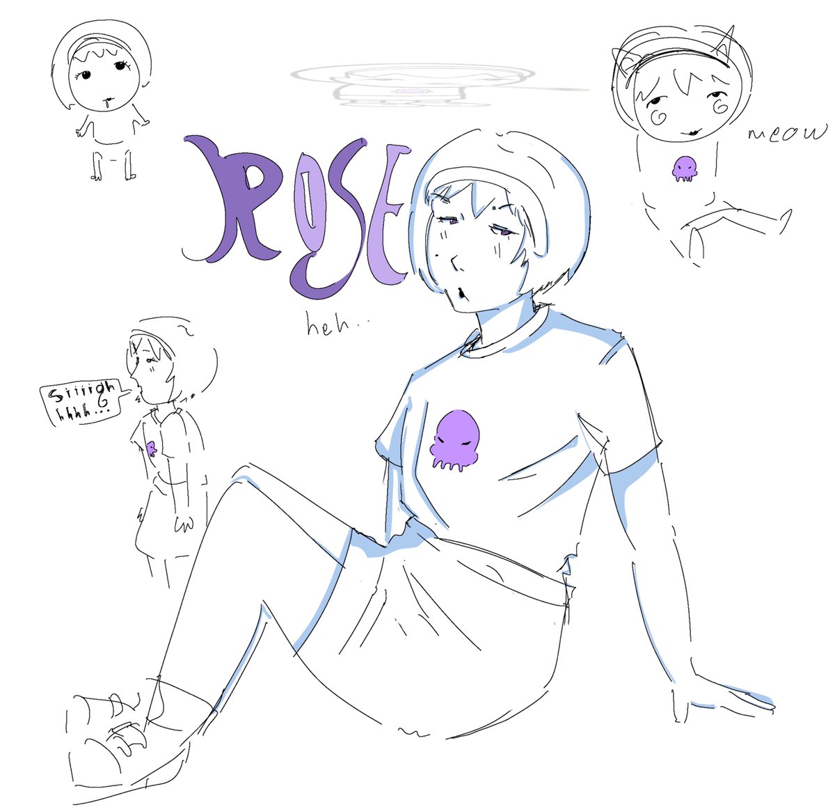 craygv's tweet image. Not my usual artstyle I got lazy #Homestuck #roselalonde