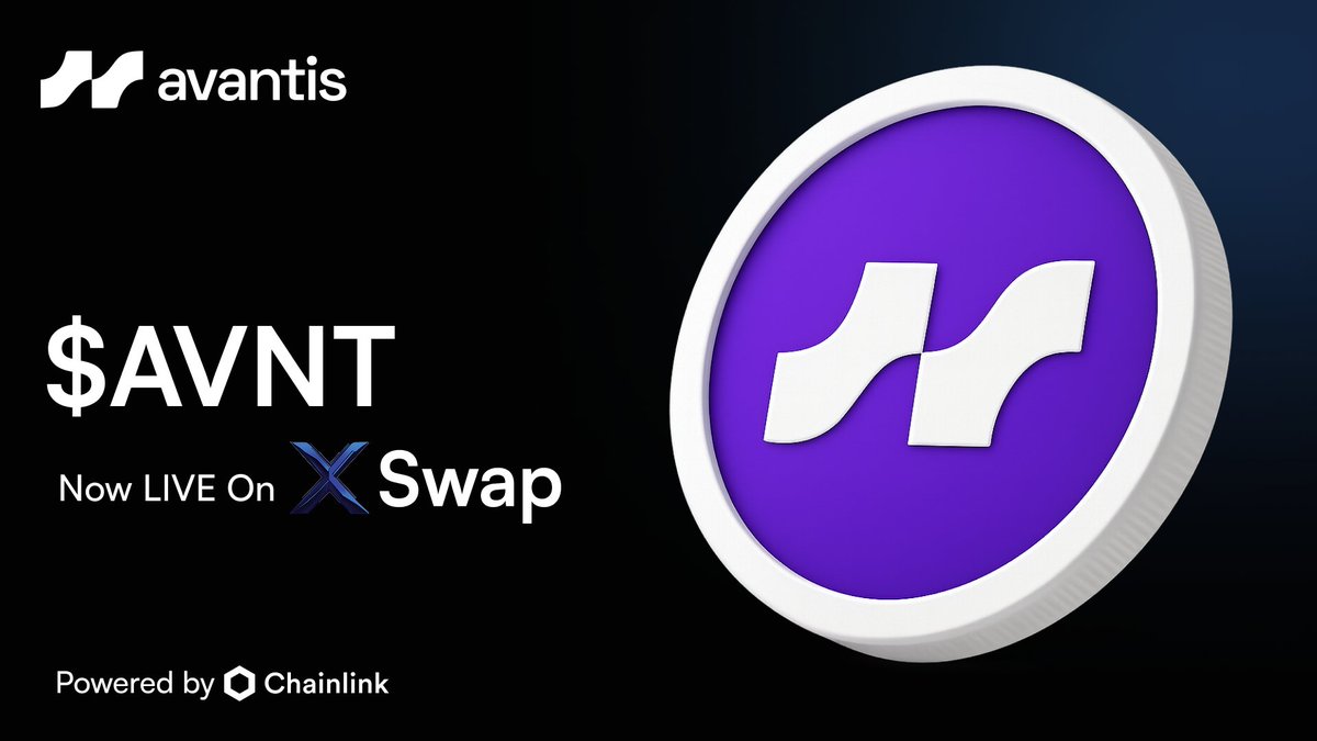 $AVNT listed on XSwap.

The token of <a href="/avantisfi/">Avantis</a> - a perpetual futures DEX officially backed by <a href="/base/">Base</a> is now available for cross-chain swaps on XSwap secured with <a href="/chainlink/">Chainlink</a> CCIP.

Trade $AVNT here → xswap.link/swap