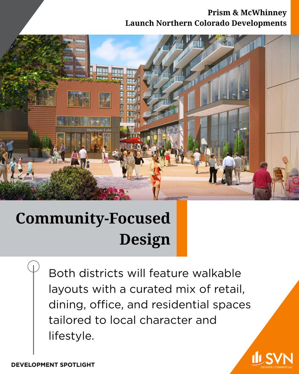 SVN_Denver's tweet image. Big changes are coming to Northern Colorado—Prism Places and McWhinney are teaming up to create vibrant new mixed-use districts in Loveland and Broomfield.

#DevelopmentSpotlight #NoCo #MixedUseDevelopment #ColoradoRealEstate #CommunityGrowth #UrbanDesign #retwit