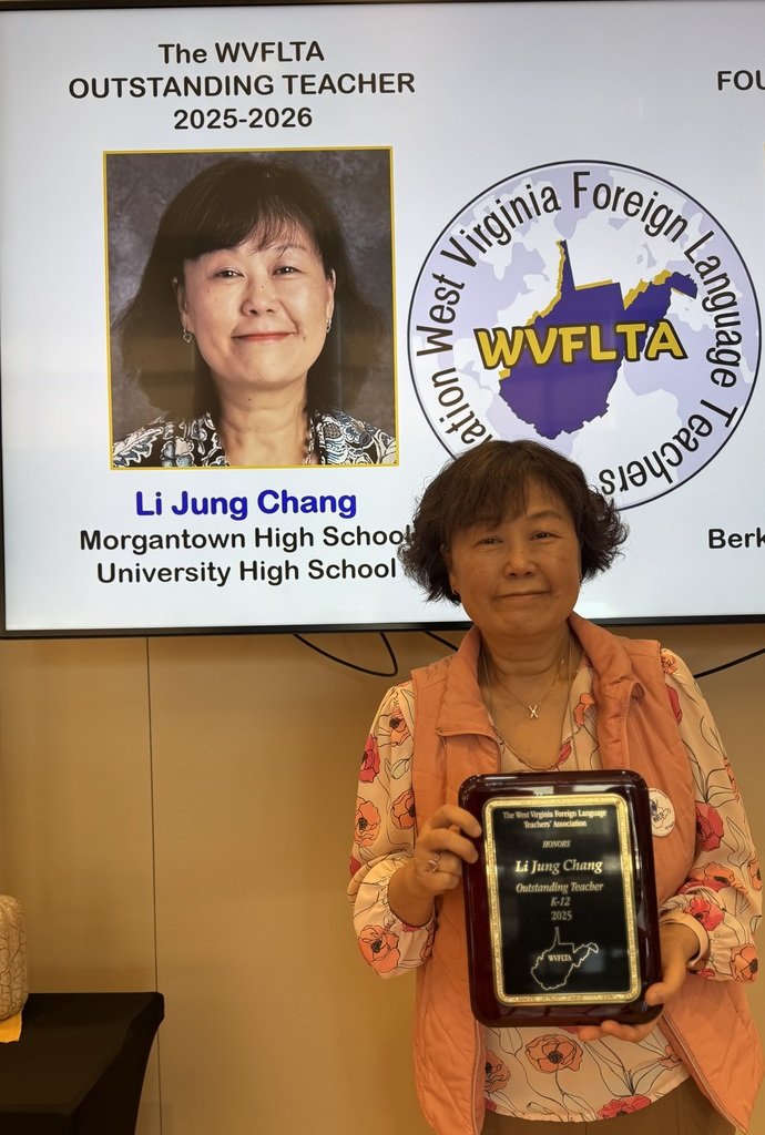Congratulations to Mrs. Li Jung Chang for being named the WVFLTA Teacher of the Year! If you see her tell her congratulations. #MohiganExcellence #onemhs