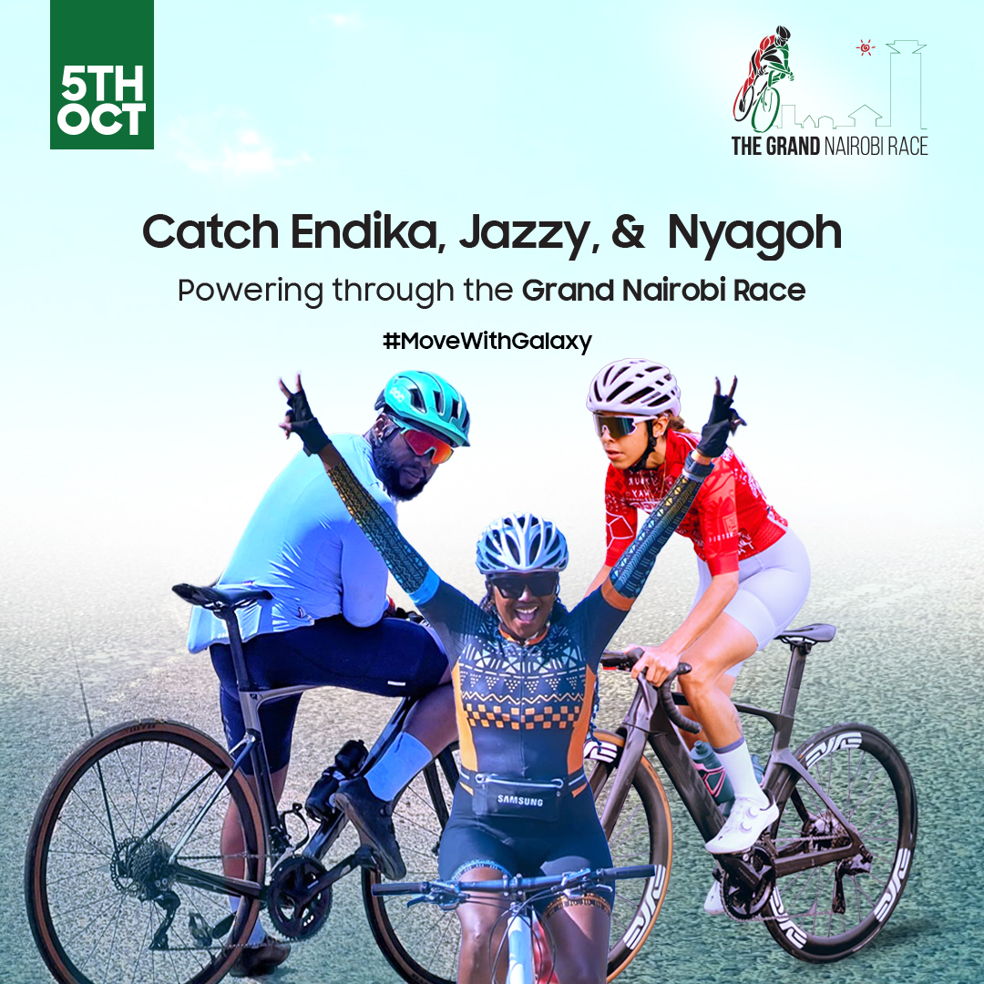 SamsungMobileKE's tweet photo. Catch Endika, Jazzy and Nyagoh tomorrow at the Grand Nairobi Bike Race representing #TeamGalaxy.π
See you then!π
#MoveWithGalaxy #GalaxyAI https://t.co/i5lLtmCCiZ