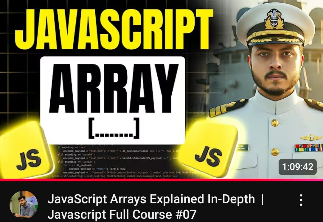 YashSainiCodes's tweet image. 📅 Day 33– Web Development Journey

Topic Covered:
Array

Thanks 🙏 to @rohit_negi9 Bhaiya &amp;amp; @adityatandon02 Bhaiya for an amazing course!

#180DaysOfCode #WebDevelopment #CoderArmy