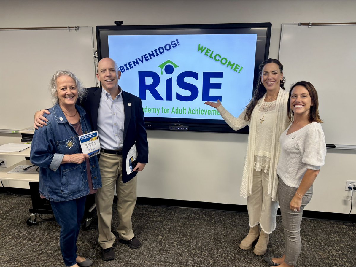 WCSDTrustees's tweet image. WCSD BOT President Smith, VP Mayberry, and trustees Nicolet and Westlake had a great time at the Ribbon Cutting of the brand new RiSE Academy for Adult Achievement! 💚 💙 #WeAreWCSD #WCSDproud
