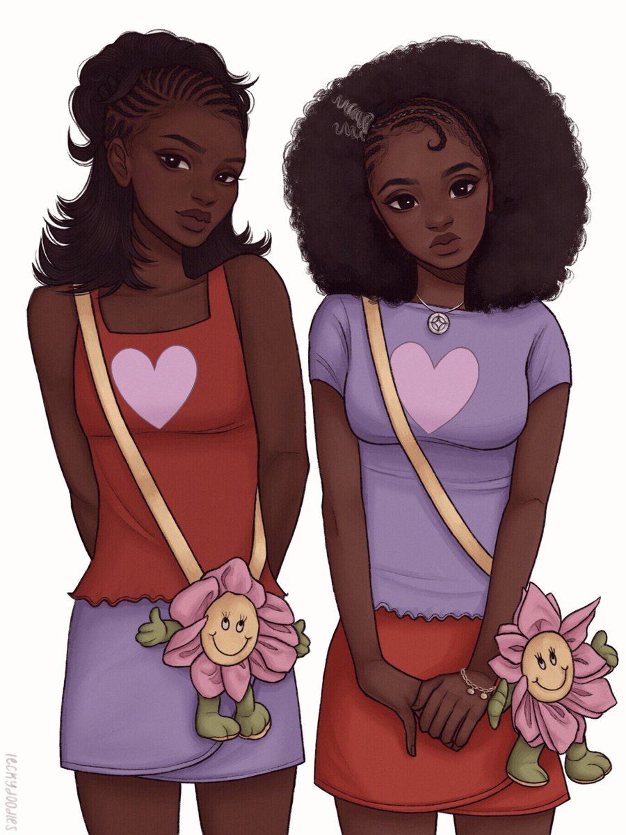 🎶It's a crime to be gorgeous 🎶

Bree and Zoelle looking super cute in coordinated fits 💖

The amazing artist is leckydoodles on ig and I love the way she draws!!  It's so cute 🥰

Characters belong to <a href="/tracydeonn/">Tracy Deonn - Updates Only</a> 
#legendborncycle #breematthews #breehive