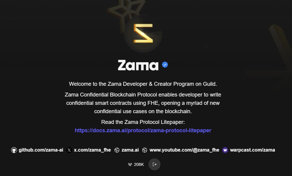 I hadn't joined <a href="/zama_fhe/">Now @zama</a>  because I was late for season 2, but this month, with the announcing to a new season and the increase in rewards, I decided to join Zama too!

If you're new like me, the first thing you need to do before starting to create content is to join the Zama