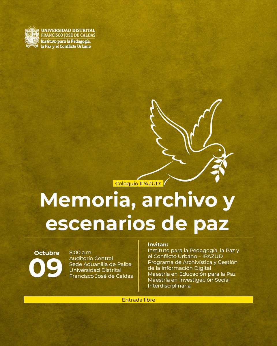 Instituto de Paz de la Universidad Distrital tweet media