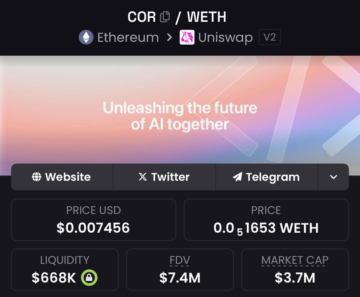 Twilty 🥷🏼 (@0xtwilty) on Twitter photo It’s time to get into some conviction plays.
One that I believe in is $COR | <a href="/cortensor/">Cortensor</a>.
They’ll be dropping their testnet soon, and I believe it’s currently undervalued given their technology and what they’re aiming to achieve.
A decentralized ai network built for the people. It’s time to get into some conviction plays.
One that I believe in is $COR | <a href="/cortensor/">Cortensor</a>.
They’ll be dropping their testnet soon, and I believe it’s currently undervalued given their technology and what they’re aiming to achieve.
A decentralized ai network built for the people.