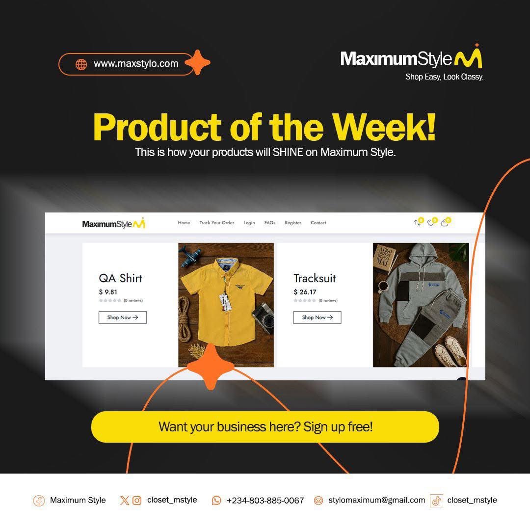 closet_mstyle's tweet image. Product of the week 👚👕

QA shirt or tracksuit? Which one is your style?

Let us know in the comment section below 👇 

Both are available at a very affordable price. Shop at maxstylo.com 

📲Contact us to place your order:  ￼￼0803 885 0067

#MaximumStyle #shopeasy