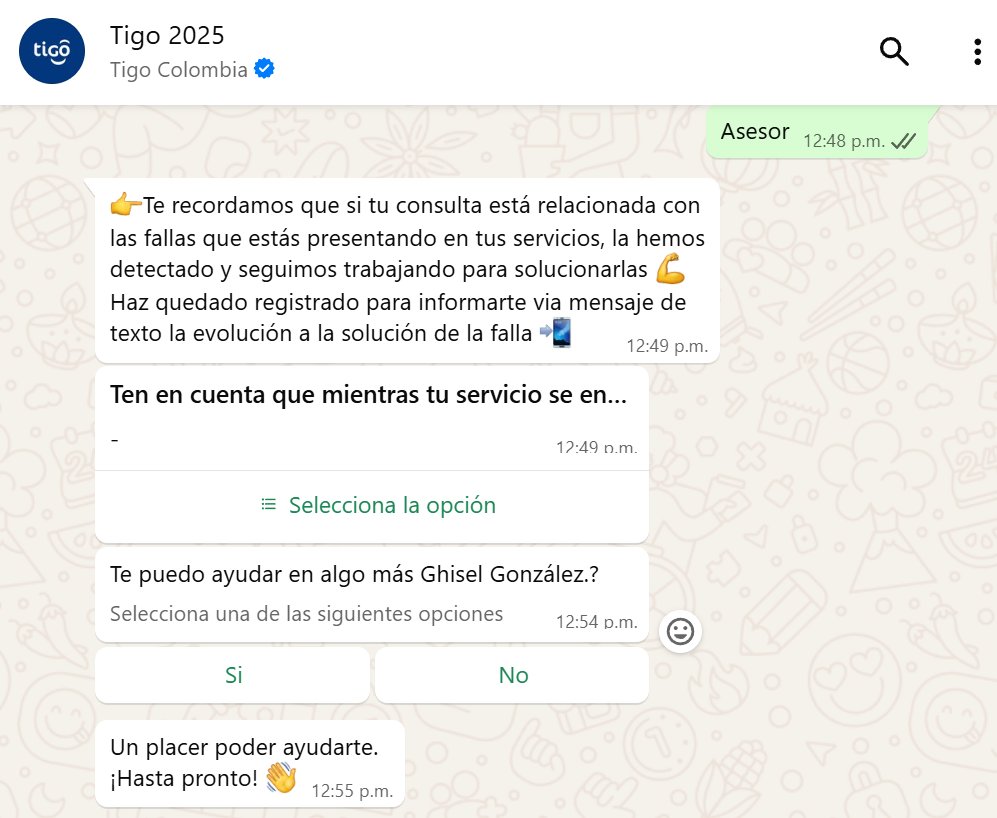ghiselgonzalez's tweet photo. @Tigo_Colombia Señores, en serio, su Whatsapp no funciona: https://t.co/MVvfGY8XsK