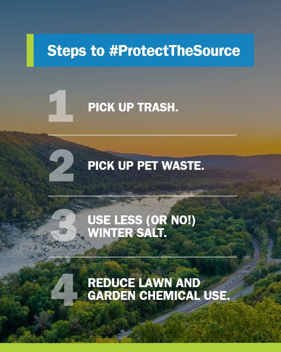 MWCOG's tweet image. Protecting the Potomac doesn’t have to be hard. In celebration of #SourceWaterProtectionWeek, here are some simple steps you can take to #ProtectTheSource. bit.ly/4mDD4E0