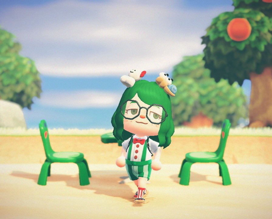 DruidCrossing's tweet photo. The Kerokeroppi outfit is one of my favorites in the whole game! (Even if the boots obscure a bit too much of the socks for me to wear anything other than kimono sandals…😅) 

#AnimalCrossingNewHorizons #ACNH #AnimalCrossing #cozygames https://t.co/khlkYaDrov