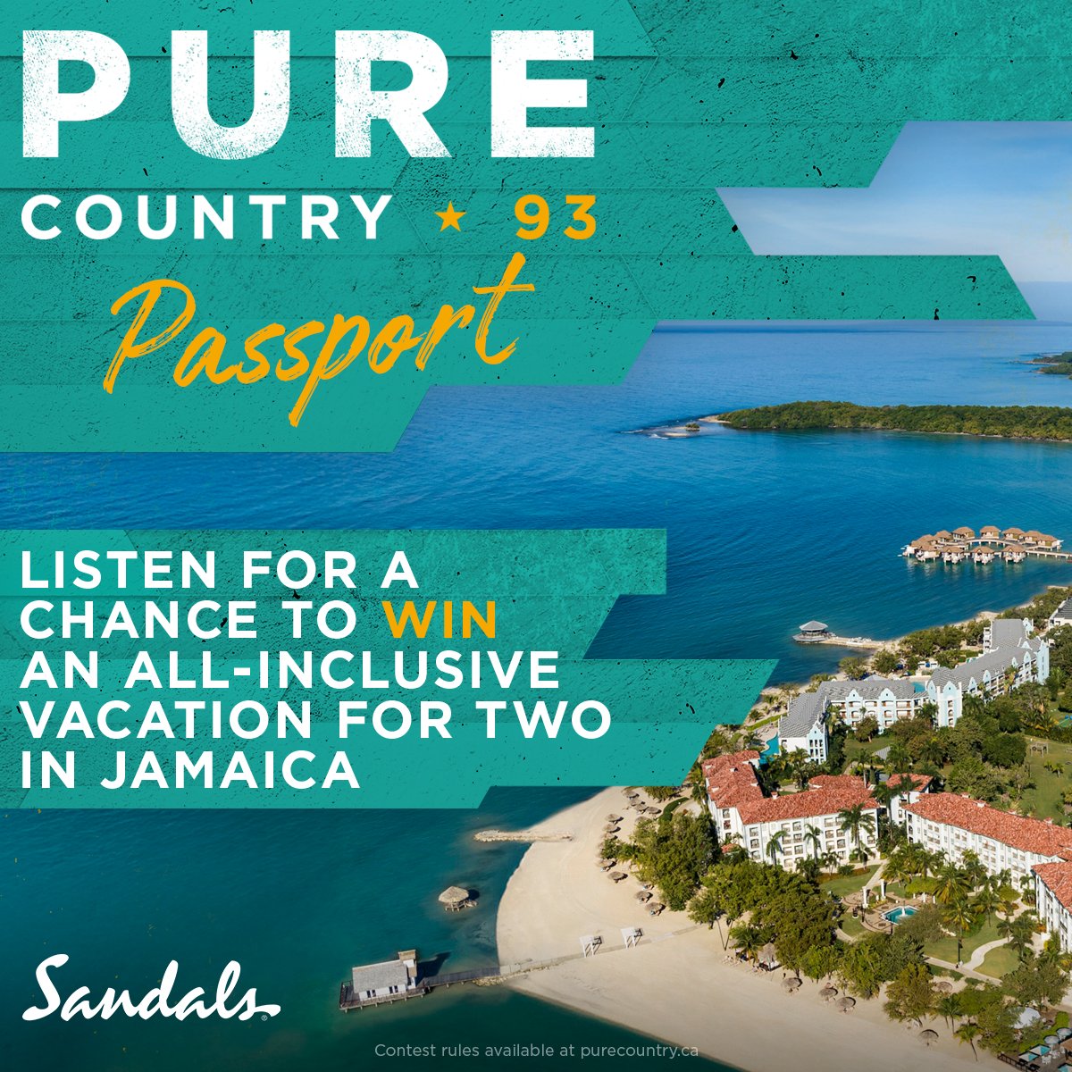 London's Pure Country 93 (@purecountry93) on Twitter photo Grab your Pure Country PASSPORT! โ๏ธ
We're giving away an all-inclusive Caribbean vacation for two to Sandals South Coast in Jamaica EVERY WEEKDAY. ๐ด Details at purecountry93.ca!
Powered by <a href="/SandalsResorts/">Sandals Resorts</a> Get Closer To The Caribbean.
#Sponsored #PureCountryPassport Grab your Pure Country PASSPORT! โ๏ธ
We're giving away an all-inclusive Caribbean vacation for two to Sandals South Coast in Jamaica EVERY WEEKDAY. ๐ด Details at purecountry93.ca!
Powered by <a href="/SandalsResorts/">Sandals Resorts</a> Get Closer To The Caribbean.
#Sponsored #PureCountryPassport