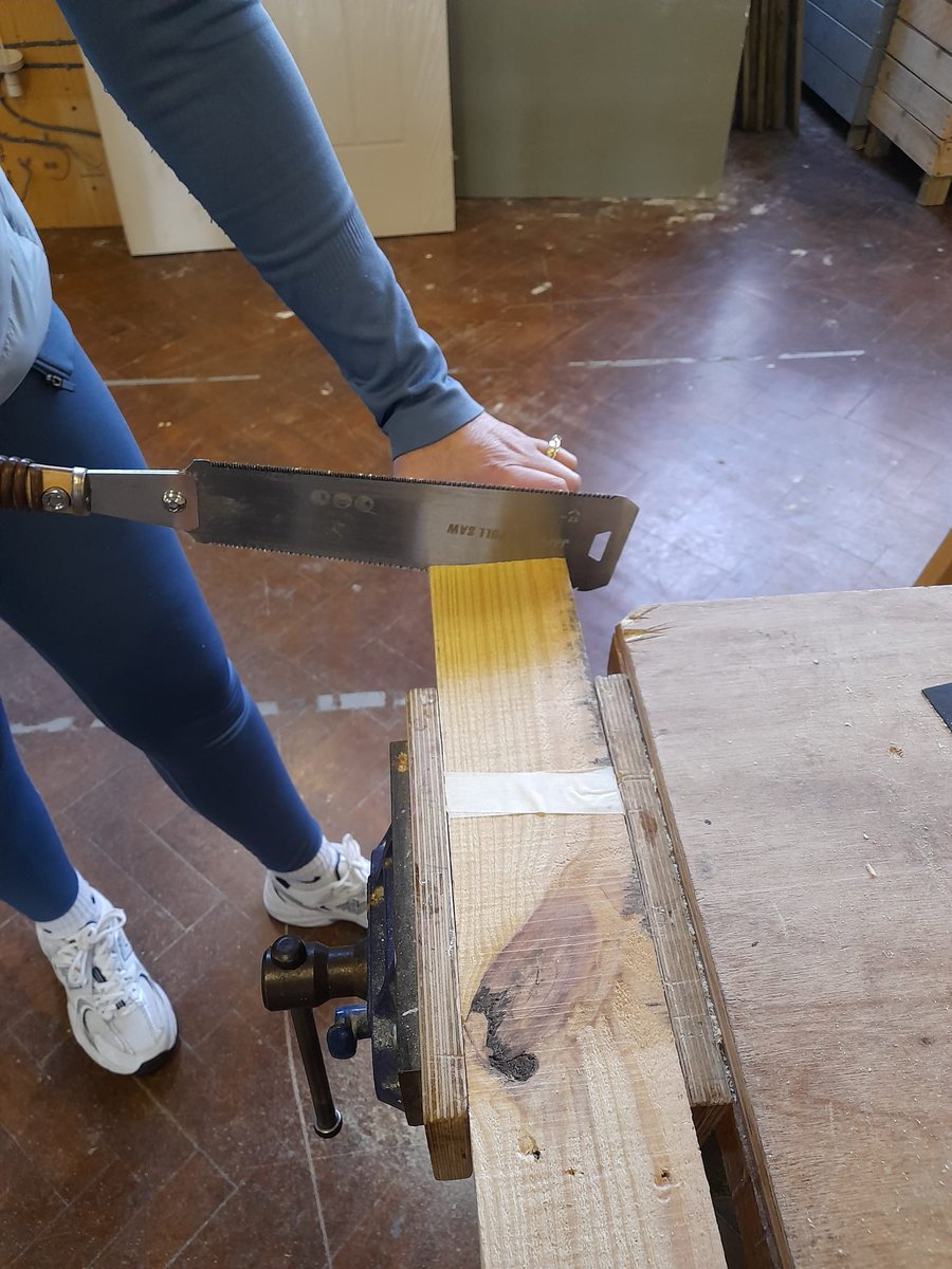 womenstec's tweet photo. Our Building Futures DIY Class is off to a flying start! 😎 #BuildingFuturesFriday
In the first week, our students got to grips with marking, measuring and cutting wood and started learning the basics of power tools.
#DIYClass #Woodworking #Carpentry #WOMENSTEC #NotJustForBoys https://t.co/yBQXNfHWhJ