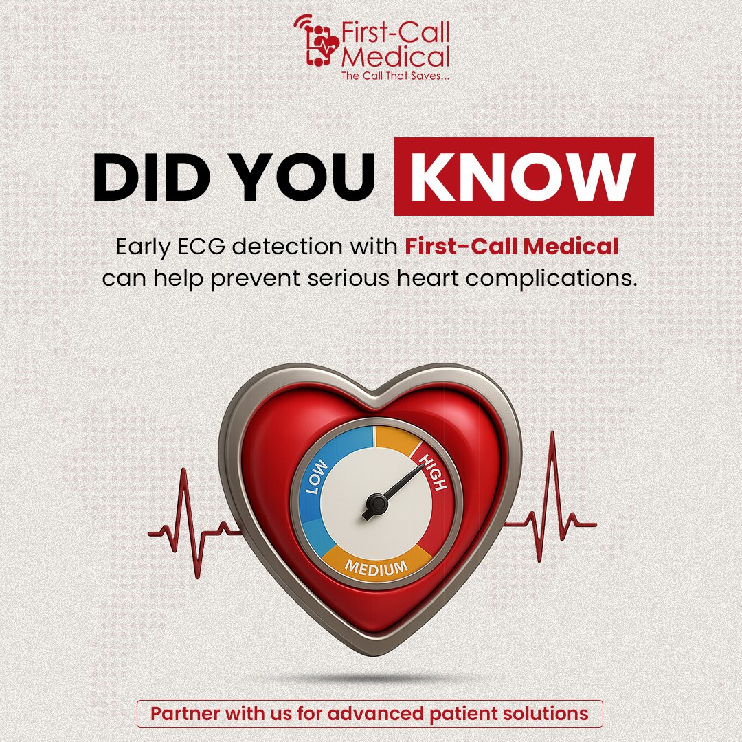 FirstCallMed's tweet photo. Behind every heartbeat is a story worth protecting.

With early ECG detection, First-Call Medical helps safeguard those stories by identifying risks before they turn critical.

https://t.co/g7ALRaUD4y

#FirstCallMedical #ECGDetection #HeartCare #PatientFirst #HealthcareThatCares https://t.co/GlFbh7kkS7